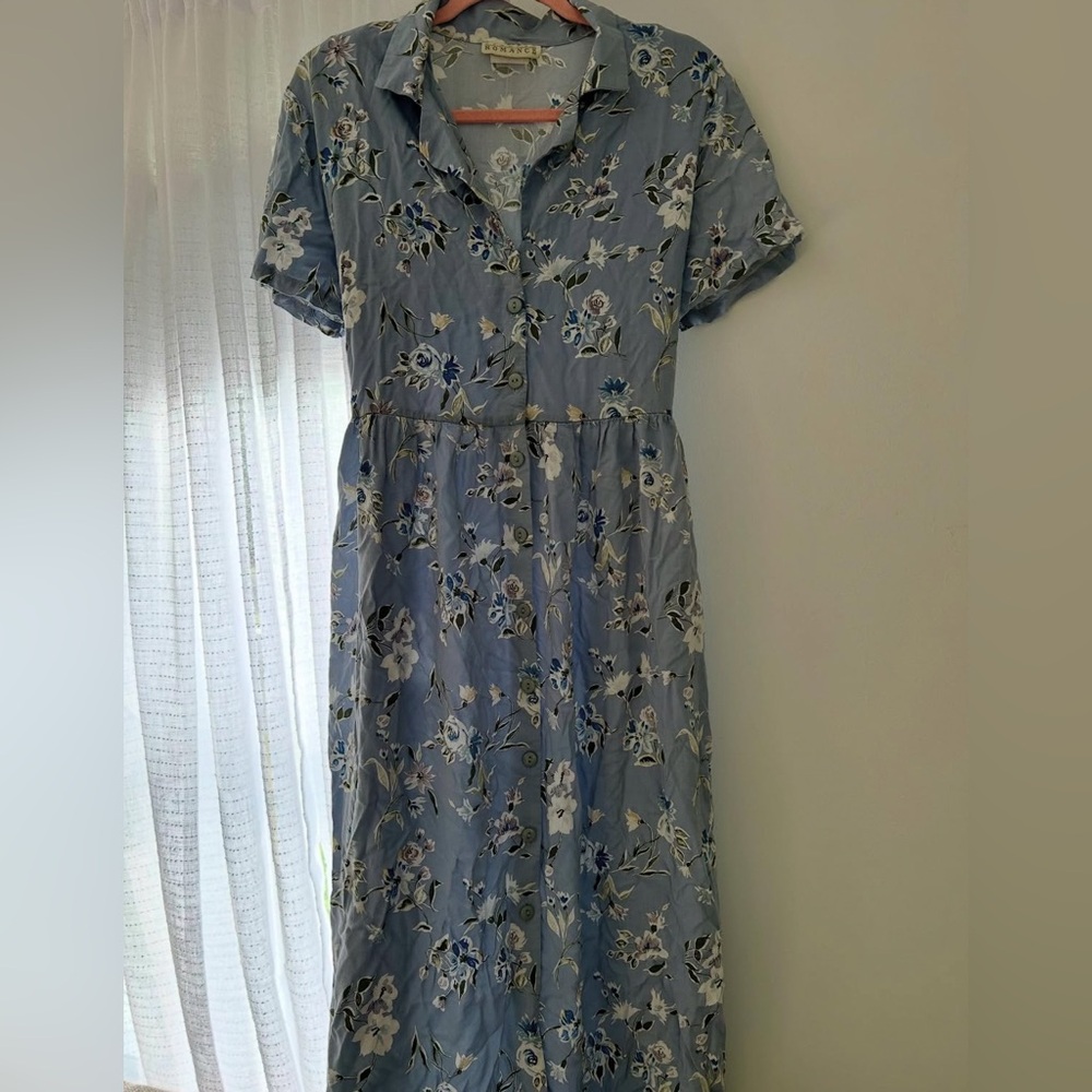 Floral Blue Dress